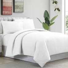 (White Duvet Cover with Pillow Case Pair, Single) Luxury Duvet Cover Bedding Set 10.5, 13.5, 15 Tog