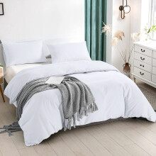 (White Duvet Cover with Pillow Case Pair, Double) Luxury Duvet Cover Bedding Set 10.5, 13.5, 15 Tog