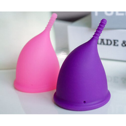 Silikon-Menstruationsbecher rosa BPA-frei 6546 mm 2