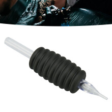 20 Stück Schwarz 5RT Tattoo Tubengriff Silikon 0,98 Zoll