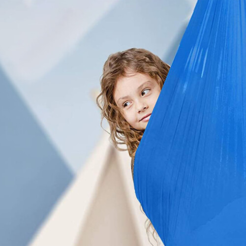 Elastische Kinder-Hängematte 1 x 2,8 m Dunkelblau