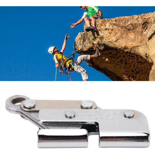 Fall Protection Rope Grabber for Climbing, Self-Locking Alloy Steel Handle, High Load Capacity for Arborist Use 1
