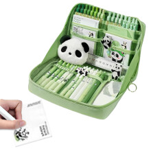 Panda Design Stationery Set for School | Aesthetic Writing Kit for Teen Girls | Pencil Case, Glue, Notepads, Home Use