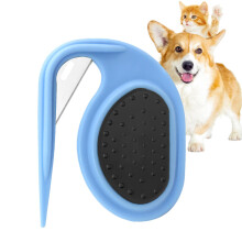 Cat Knot Remover, Stainless Steel De-Shedding Tool for Pets, Non-Slip Knot Comb with Sharp Hook, Blue Multifunctional Grooming Accessory
