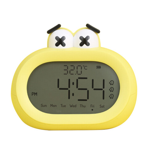 Kinder-Wecker Gelb Batterie-betrieben LED 1