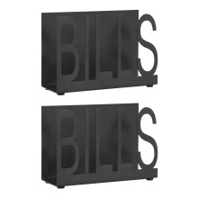 Iron Letter Holder for Home and Office, Stylish Design with Slanted Back, Easy Organization for Documents and Mail