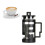 Französische Presse Maze Shell Design Glas 350ml Schwarz 5