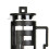 Französische Presse Maze Shell Design Glas 350ml Schwarz 6