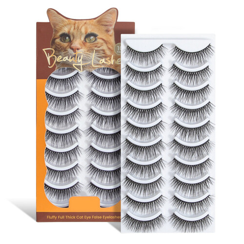 10 Paare 3D-Selbstklebende Faser-Wimpern 1
