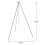 Aluminium-Lagerfeuerstativ 78x58cm, 480g, Silber 5
