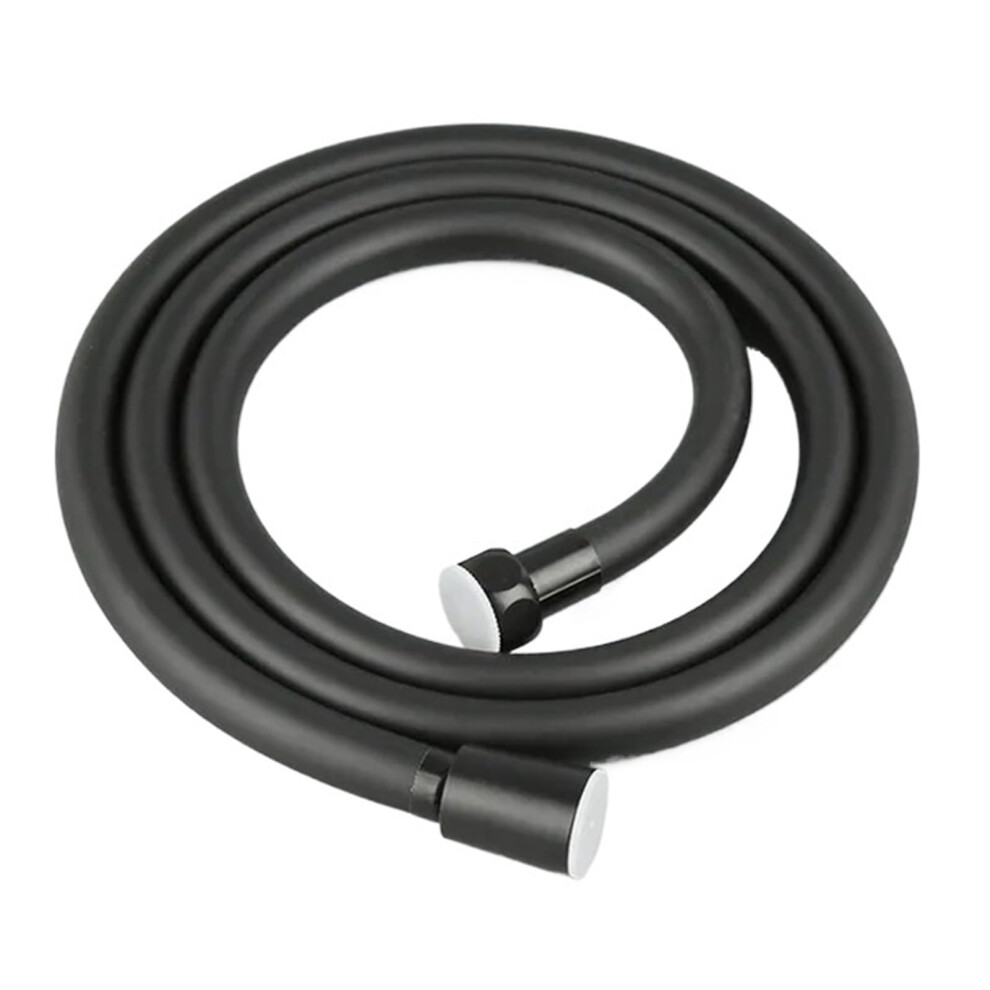 Pvc Silver Handheld Shower Hose 150Cm Flexible Anti-Twist Explosion-Proof Water Pipe For Bathroom Sink (Black) 6493810573729