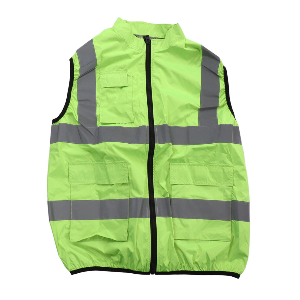 XXXL Fluorescent Green Cooling Vest 5V Fans Reflective for Safety-image-OPC-PJHD5GR-NEW