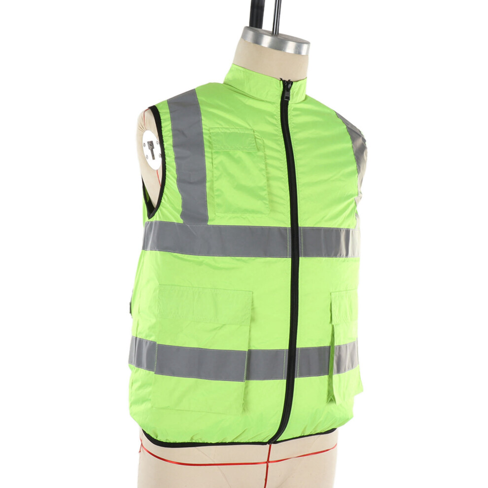 Reflective Air Conditioned Work Vest XL 5V Cooling Fan Waistcoat-image-OPC-PJHD5GV-NEW