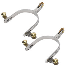 2PCS Stainless Steel Horse Spurs West Cowboy Style