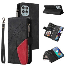 (Black) Compatible With Motorola Moto G100 Wallet Case With Card Slots Pu Leather Zipper Flip Folio Cover