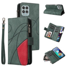 (Green) Compatible With Motorola Moto G100 Wallet Case With Card Slots Pu Leather Zipper Flip Folio Cover