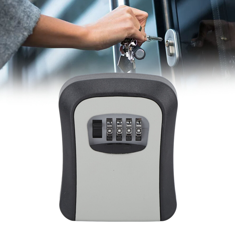 Abs & Alloy Waterproof Key Lock Box, 5 Key Capacity, Grey 6931338636651