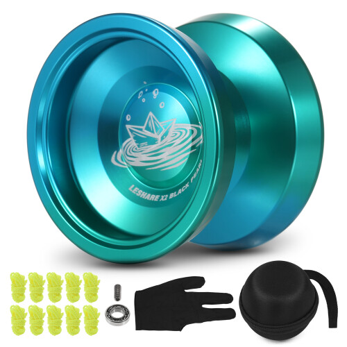 Aluminum Yoyo Ball Set with Bearing, Strings & Storage Case – 5.6cm 2