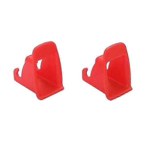 (Red)2 Pcs Car Child Seat Isofix Interface Buckle Fixed Guide Groove Seat Belt Bracket Connector 2