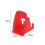 (Red)2 Pcs Car Child Seat Isofix Interface Buckle Fixed Guide Groove Seat Belt Bracket Connector 5
