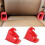 (Red)2 Pcs Car Child Seat Isofix Interface Buckle Fixed Guide Groove Seat Belt Bracket Connector 2
