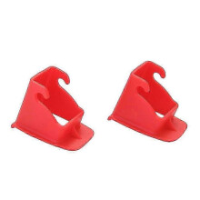 (Red) 2 Pcs Car Child Seat Isofix Interface Buckle Fixed Guide Groove Seat Belt Bracket Connector