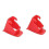 (Red)2 Pcs Car Child Seat Isofix Interface Buckle Fixed Guide Groove Seat Belt Bracket Connector 1
