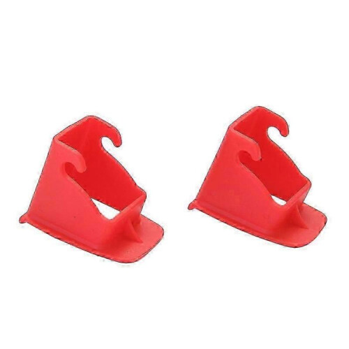 (Red)2 Pcs Car Child Seat Isofix Interface Buckle Fixed Guide Groove Seat Belt Bracket Connector