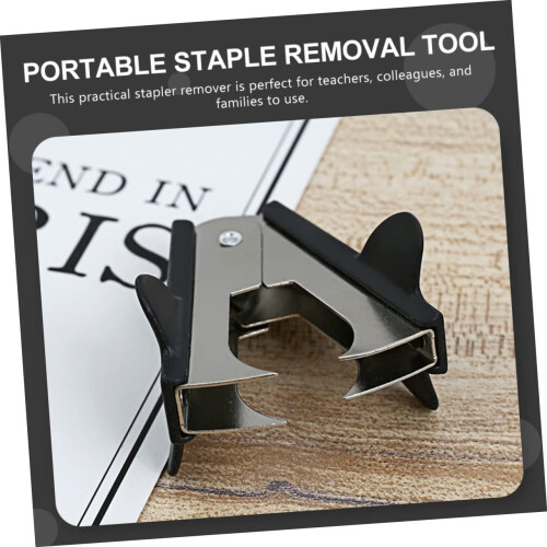 Pack of 16 Staple Claw Stapler Remover Tools, Mini Stainless Steel Carpet Puller, Office Flooring Tools, Black 2