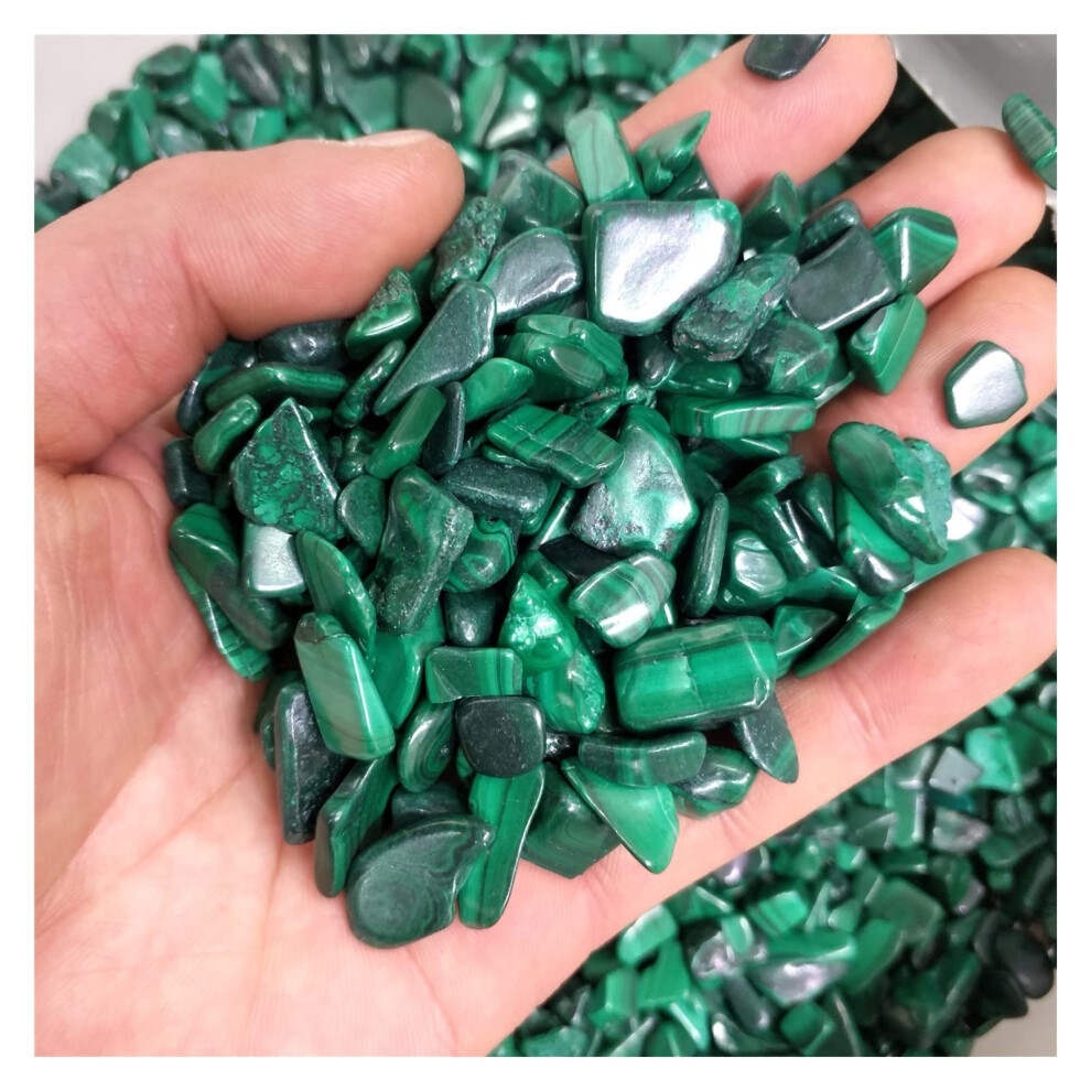 Natural Crystal Rough Malachite Gravel 100g Tumbled Stones for Crystal Healing and Reiki Energy Work