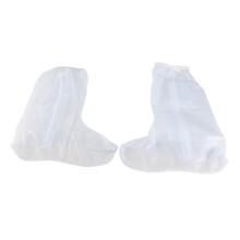 Transparente knöchelhohe Regenüberzüge, wiederverwendbarer wasserdichter Schuhschutz mit Seitenzipper für Männer und Frauen