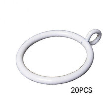 (Milky White, 20pcs) 38mm Curtain Rings Metal Eyelet Drapery Rings For Kitchen Bedroom