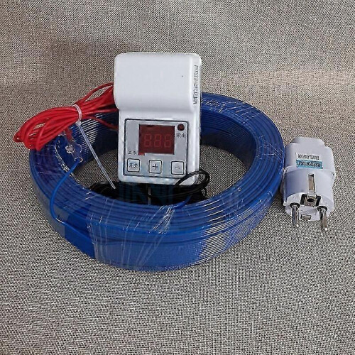 (L 50m soil set)Heating Wire+temperature Controller Set Greenhouse Warm Underfloor Heating Air Line Soil Warming Heating Cable Nursery