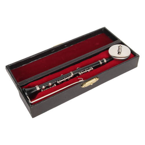 Miniature Clarinet Model Toy with Stand and Case