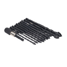 11 PCS Masonry Drill Bit Set – 5-12mm Carbide for Concrete, Tile, Glass