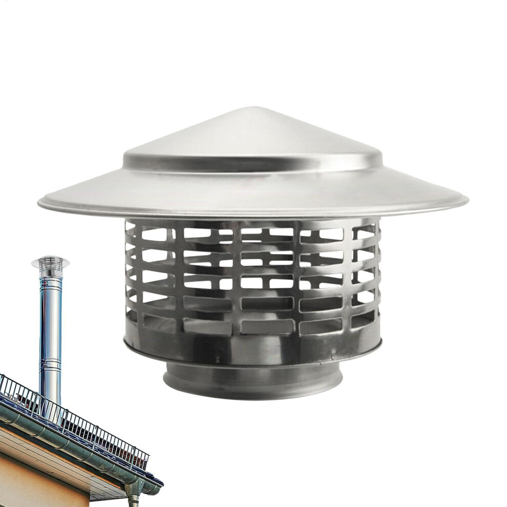 Round Roof Rain Cap, Stainless Steel Chimney Vent Cap, 75mm Inner Diameter, Universal Fit for All Chimneys-image-OPC-PJHD77Q-NEW