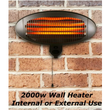 2000W Electric Wall Mounted Patio Heater with 3 Heat Settings