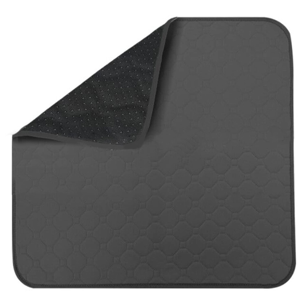 Waterproof Incontinence Pad Washable Chair Seat Cushion Non-Slip Absorbent Mat for Sofa Mattress Pets Black 34"x36"