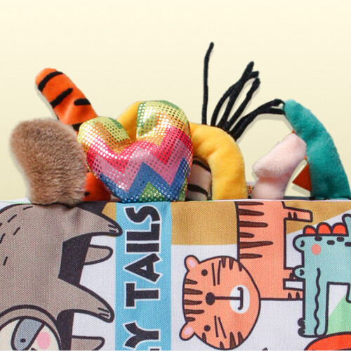 2er-Pack Giraffe & Waschbär Stoff-Puzzlebuch 22x12 cm 2