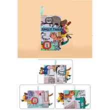 2er-Pack Giraffe & Waschbär Stoff-Puzzlebuch 22x12 cm