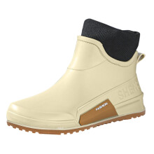 Cotton Waterproof Rain Boots for Men and Women, Beige, Size 41 EU, Slip-Resistant Outdoor Footwear for Fishing and Work
