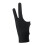 Black 3-Layer 2-Finger Tablet Drawing Glove Breathable Smudge Prevent M 2