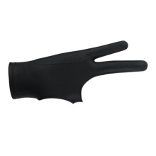 Black 3-Layer 2-Finger Tablet Drawing Glove Breathable Smudge Prevent M