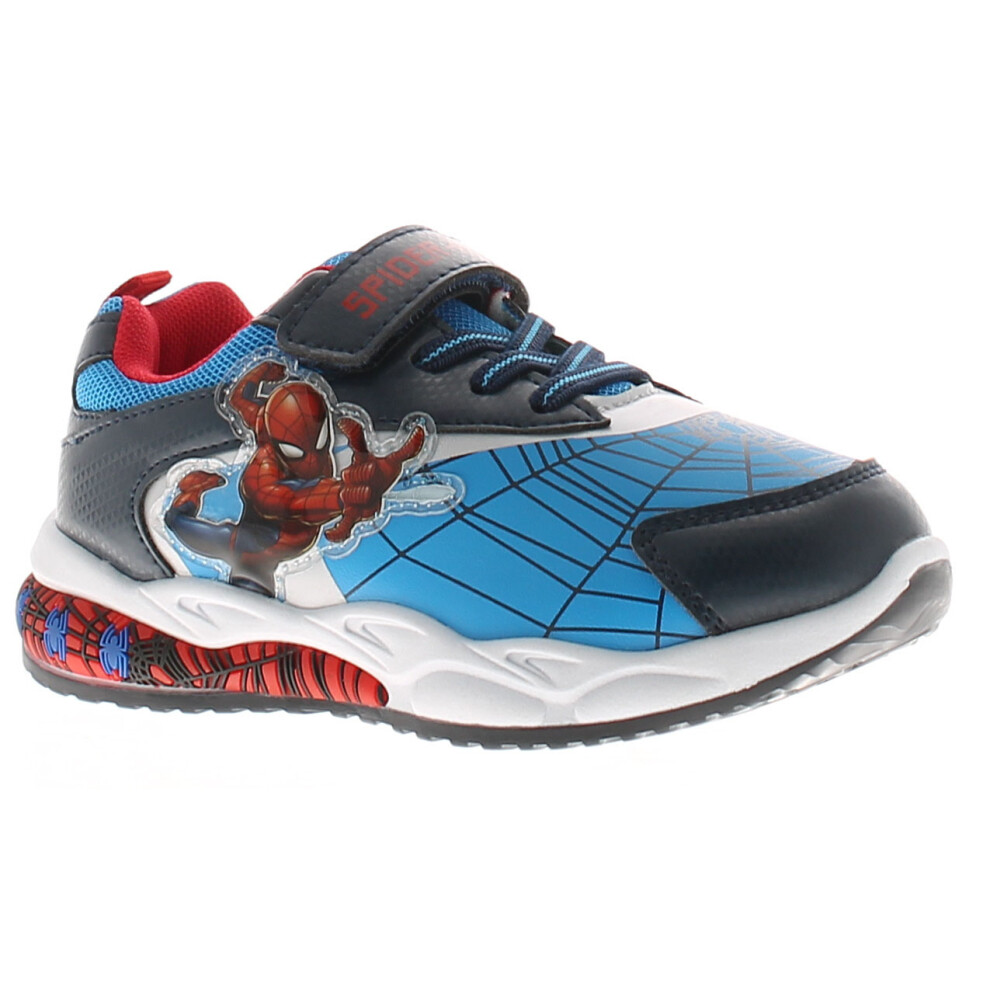 (Blue, 10 (Children's)) Spiderman Webs Boys' Trainers UK Size