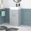 NES Home Nes Home 500mm Matte Grey Doors Vanity Unit, Worktop With Square Bowl Basin 1