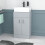 NES Home Nes Home 500mm Matte Grey Doors Vanity Unit, Worktop With Square Bowl Basin 3