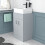 NES Home Nes Home 500mm Matte Grey Doors Vanity Unit, Worktop With Square Bowl Basin 4
