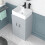 NES Home Nes Home 500mm Matte Grey Doors Vanity Unit, Worktop With Square Bowl Basin 5