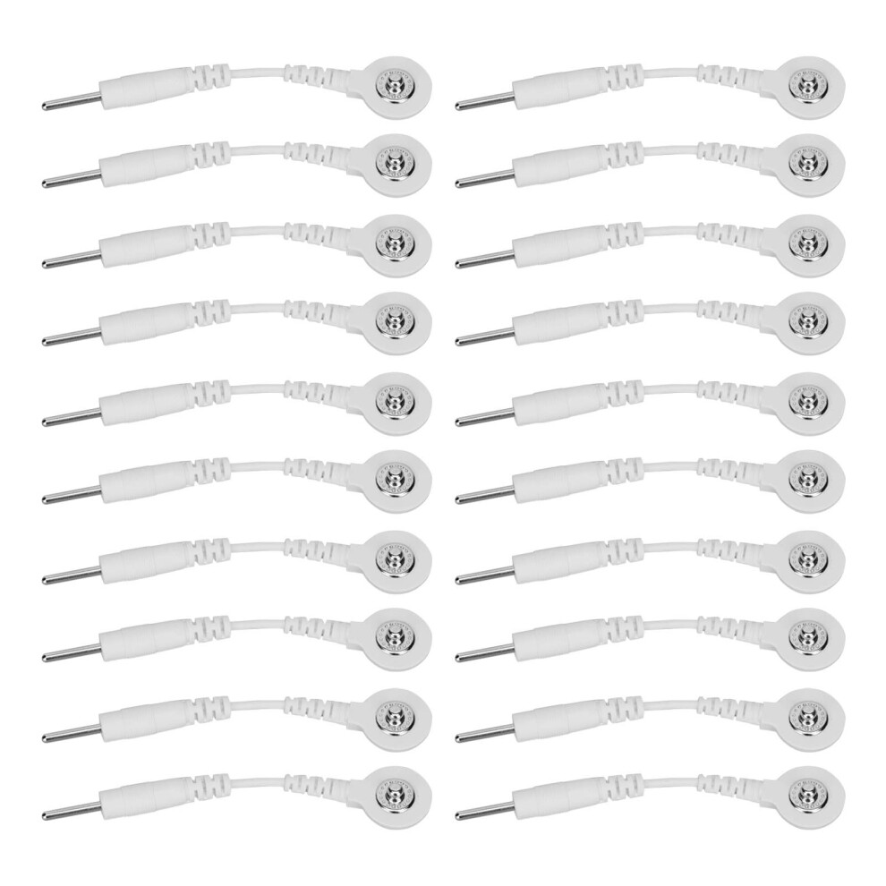 20Pcs Copper PVC Electrode Wires 2.0in for Therapeutic Instruments