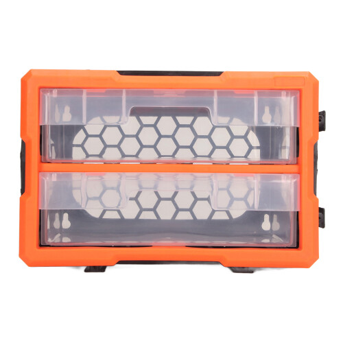 Hardware Box Organizer A2 with 2 Drawers, Large Capacity, PVC 295x195x165mm 2